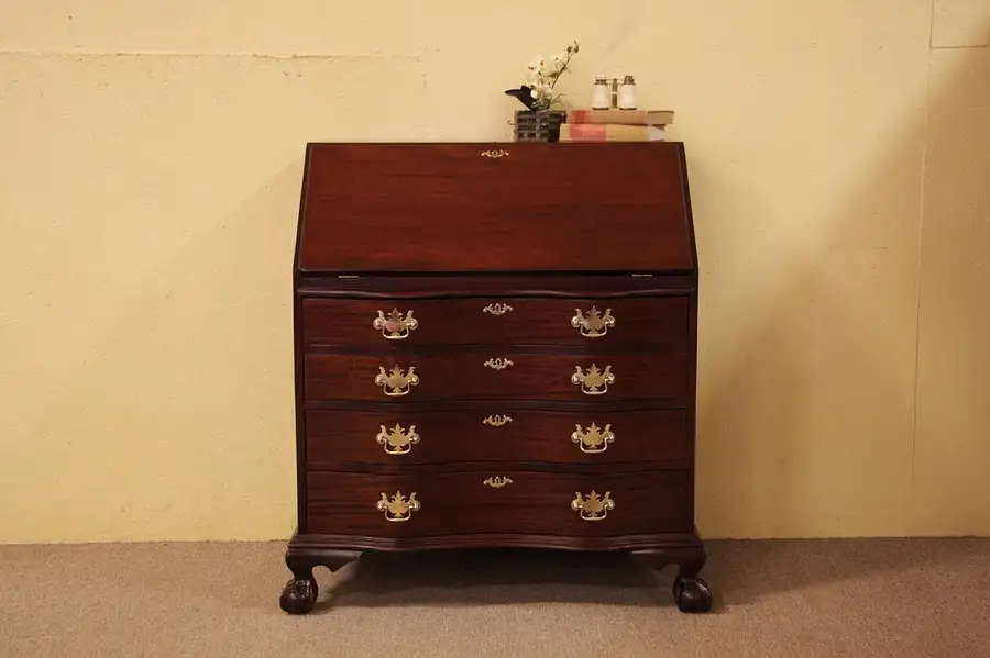 Main image of Georgian Solid Mahogany 1930's Secretary Desk