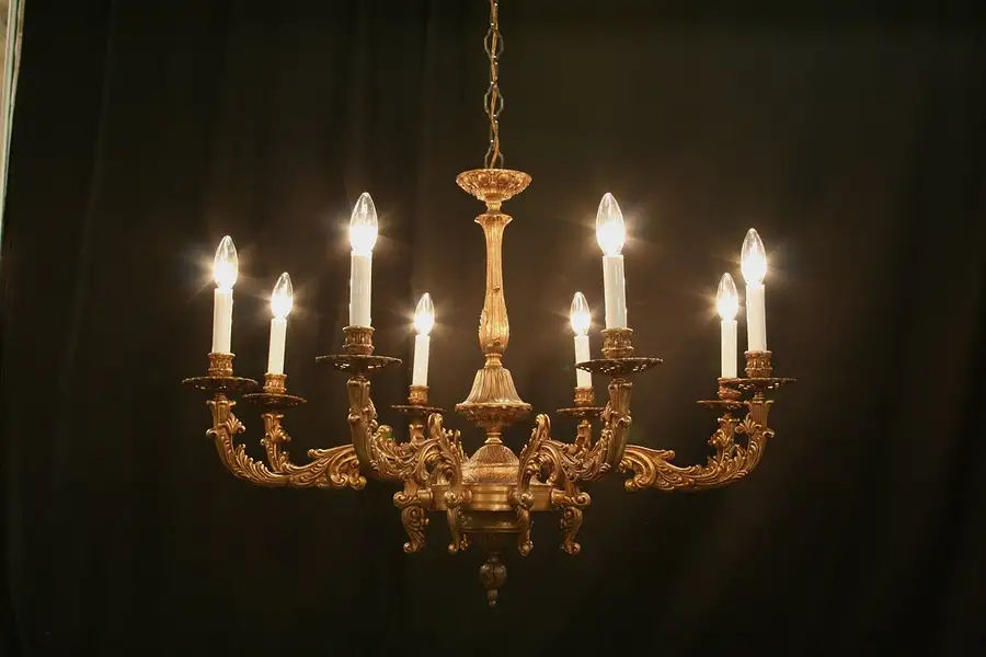 Main image of Brass 8 Candle Chandelier
