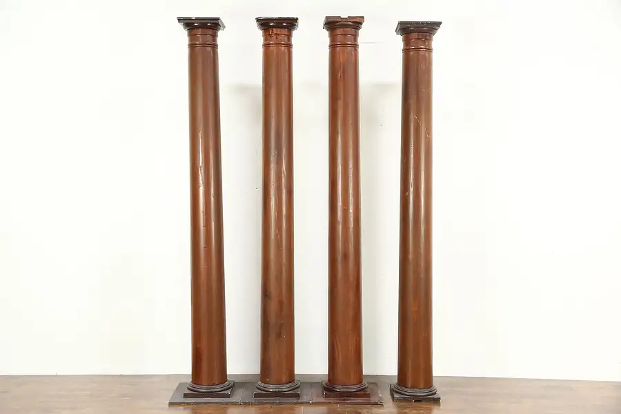 Main image of Set of 4 Antique 1920 Pine 95" Architectural Salvage Columns