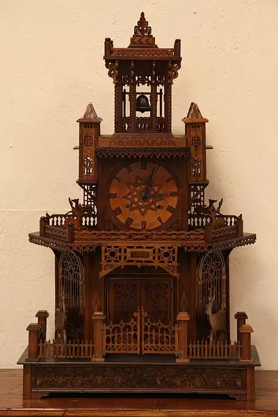 Main image of Victorian 1928 Fretwork Tower Clock