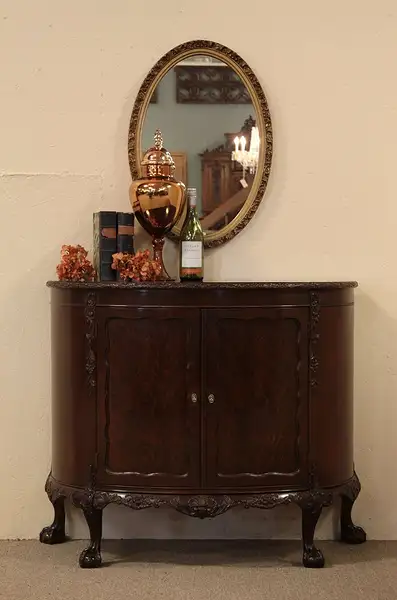 Main image of Carved Demilune Console Cabinet