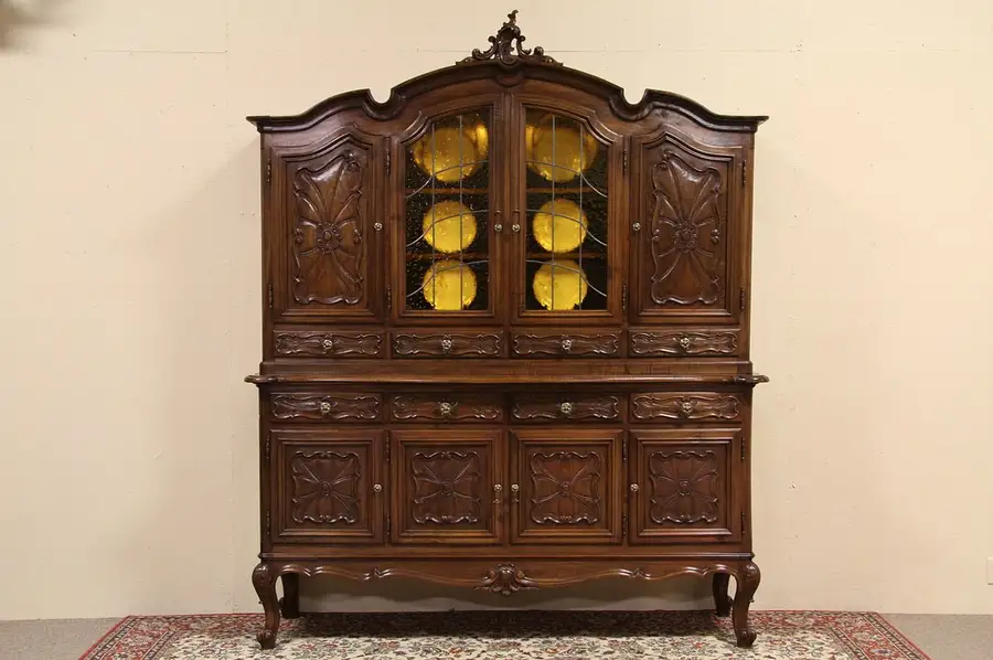 Main image of Italian Carved China or Curio Cabinet, Back Bar