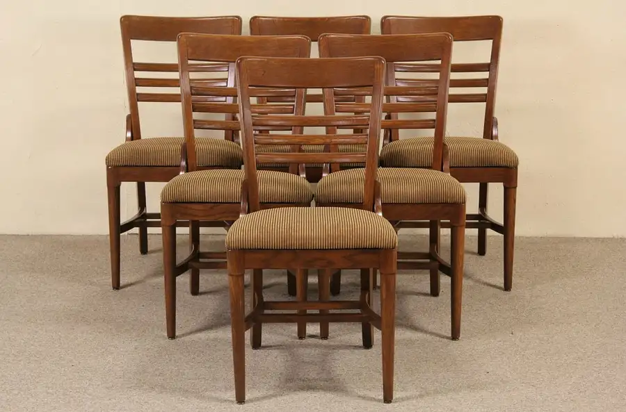 Main image of Jasper Midcentury Modern Oak Set of 1960's Vintage Dining or Conference Chairs