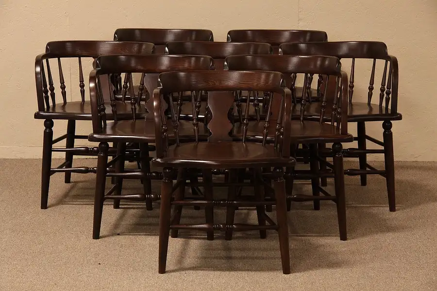 Main image of Set of 8 Tavern, Firehouse or Captains Chairs