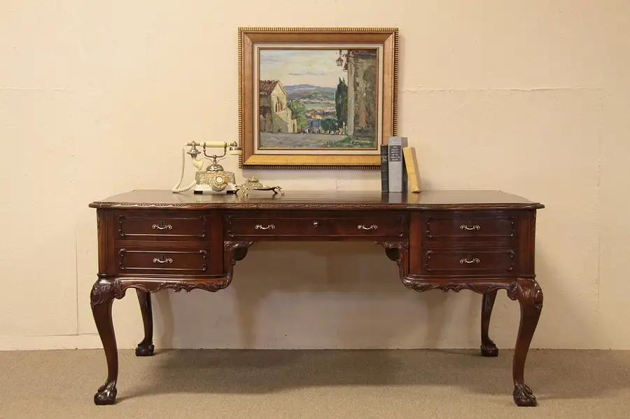 Main image of Georgian Carved 1925 Writing Desk