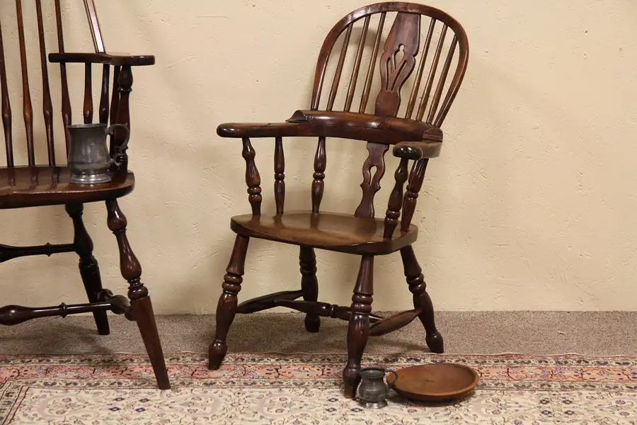 Main image of Victorian Child's Windsor Antique Armchair