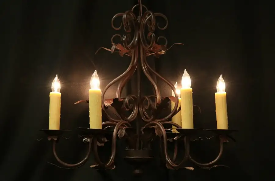 Main image of Wrought Iron Chandelier Light Fixture