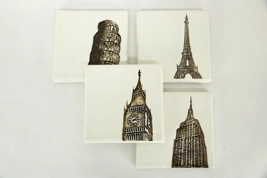 Main image of Architectural Landmark Boxed Set of 4 Coasters from Restoration Hardware