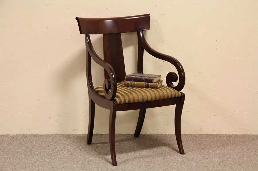 Main image of American Empire Antique 1830 Armchair
