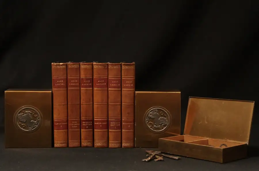 Main image of Silver Crest Bronze Bookends & Desk Box with Horse