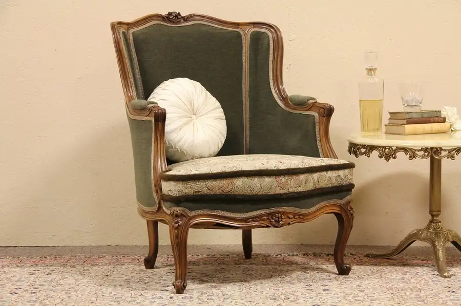 Main image of French Mohair Bergere Armchair