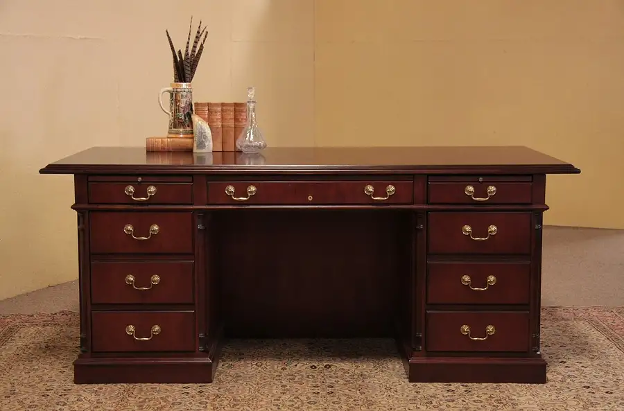 Main image of Cherry Traditional OFS Executive Desk, File Drawers
