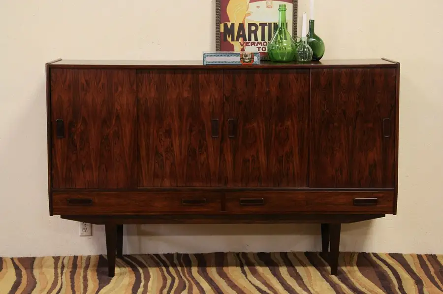 Main image of Danish Midcentury Modern Rosewood Credenza, Bar, TV Console