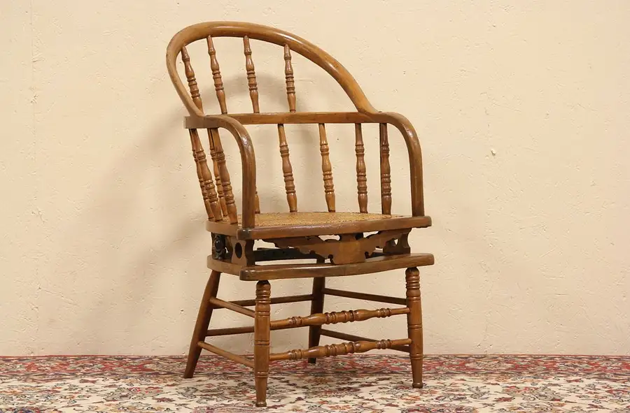 Main image of Oak 1895 Antique Firehouse Captain Chair