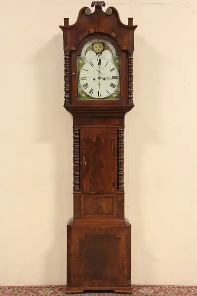 Main image of Georgian 1800 Tall Case Grandfather Clock, J. G. Bradley, Liverpool
