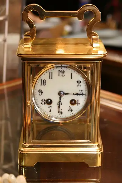 Main image of French Brass H&H Antique Carriage Clock
