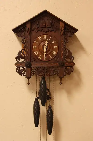 Main image of Carved Black Forest Antique Cuckoo Clock