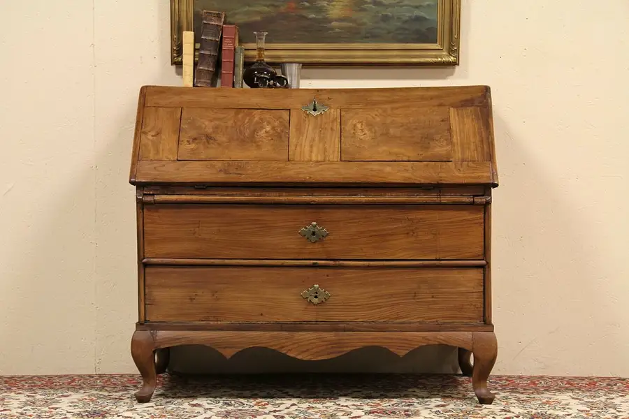 Main image of Country Swedish 1740 Antique Secretary Desk, Royal Crest