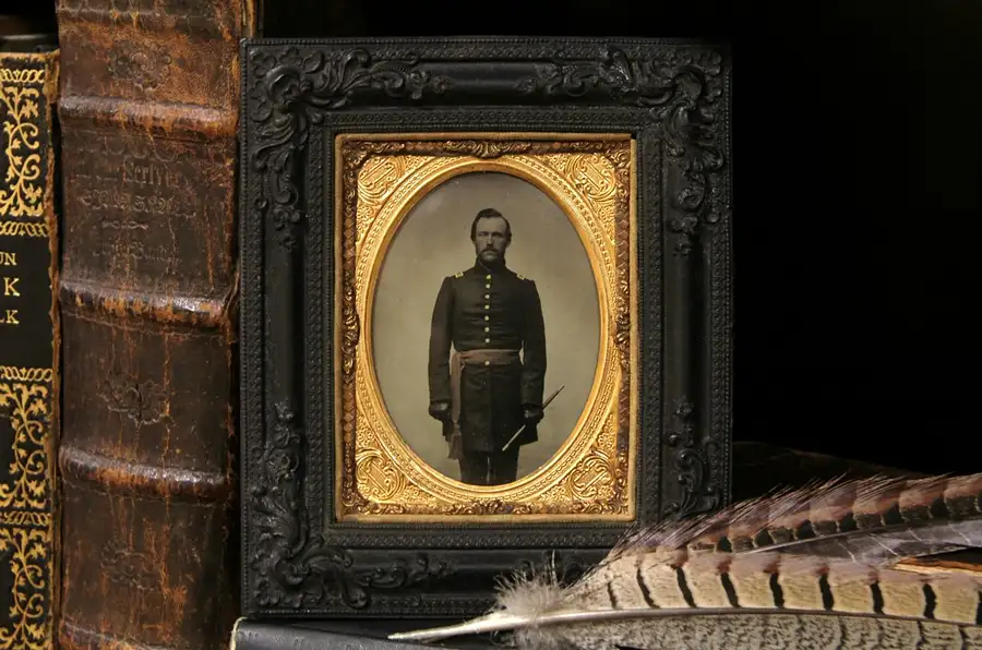Main image of Civil War Union Officer Daguerrotype Portrait Photo