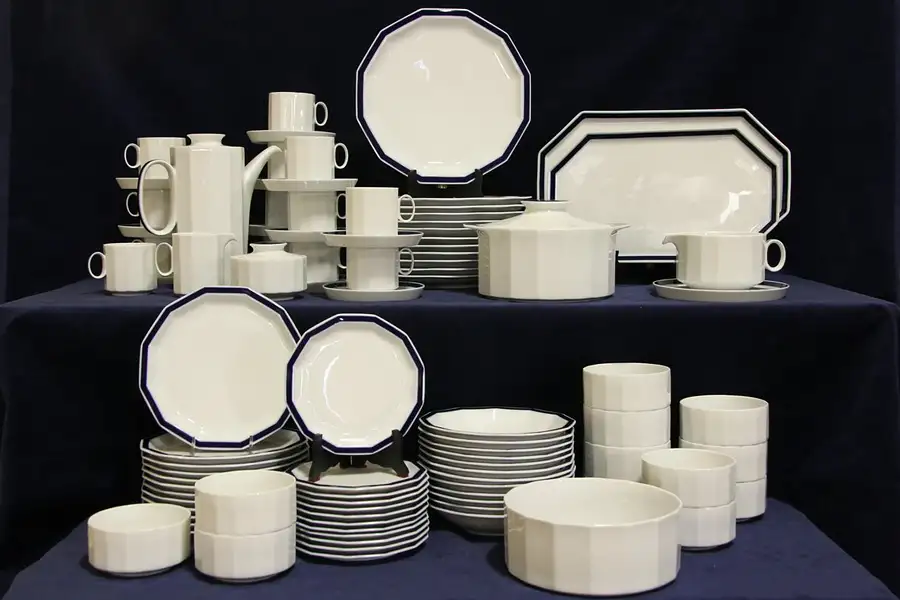 Main image of Rosenthal Studio Line Mykonos Blue China for 12, Serving Pieces