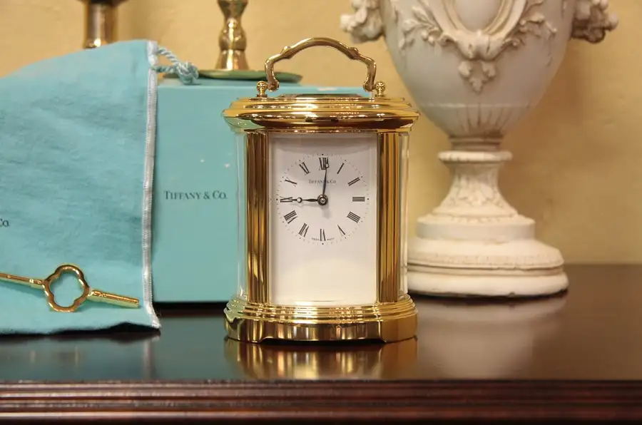 Main image of Tiffany Swiss 11 Jewel Carriage Clock