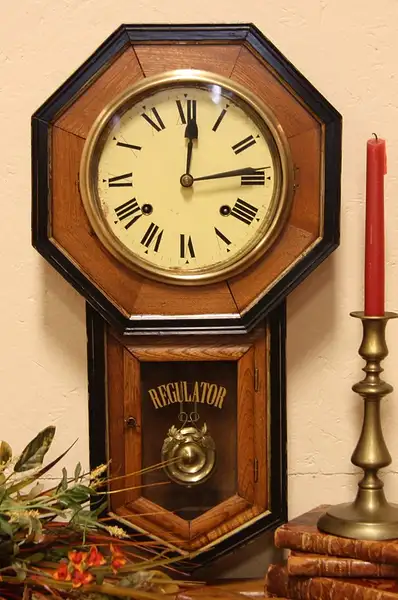 Main image of Victorian Antique Regulator Wall Clock