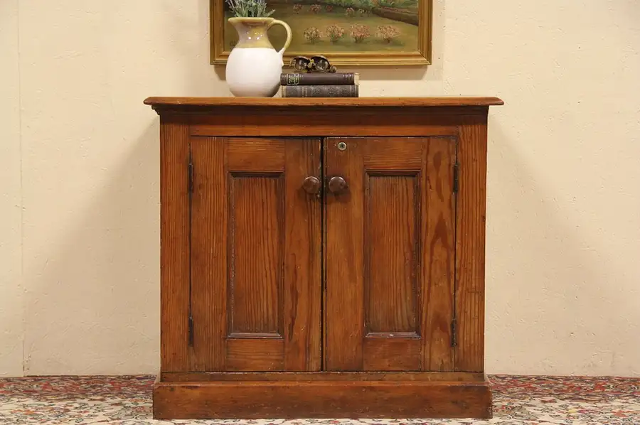 Main image of Country Pine 1890 Antique Cabinet, TV Console