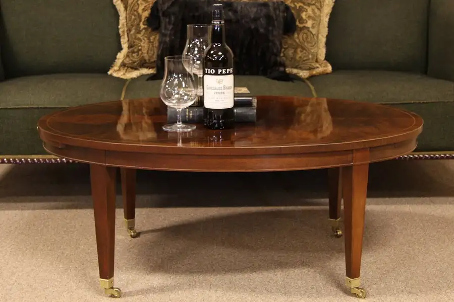 Main image of Baker Oval Coffee Table, Pull-outs