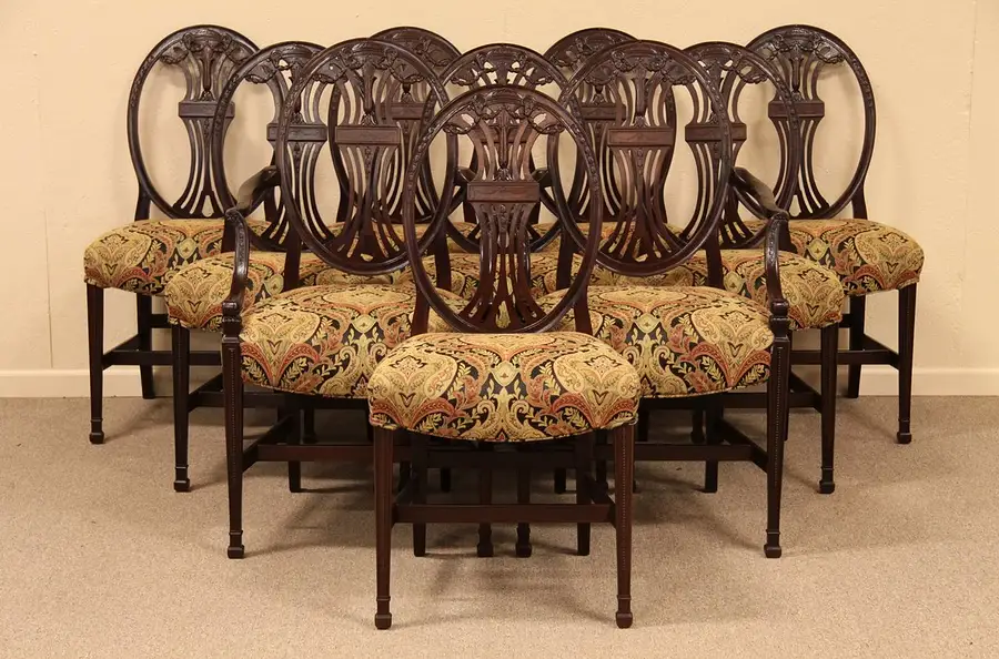Main image of Colby Georgian Set of 10 Mahogany Dining Chairs