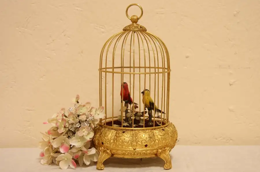Main image of Mechanical Bird & Cage Music Box