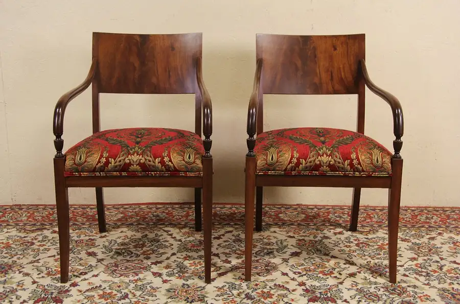 Main image of Pair of 1950's Vintage Chairs, Newly Upholstered