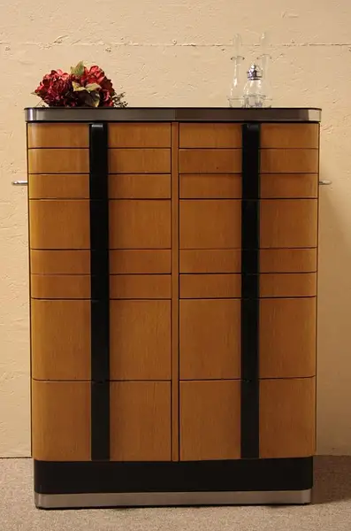 Main image of Art Deco Midcentury 16 Drawer Dental Cabinet
