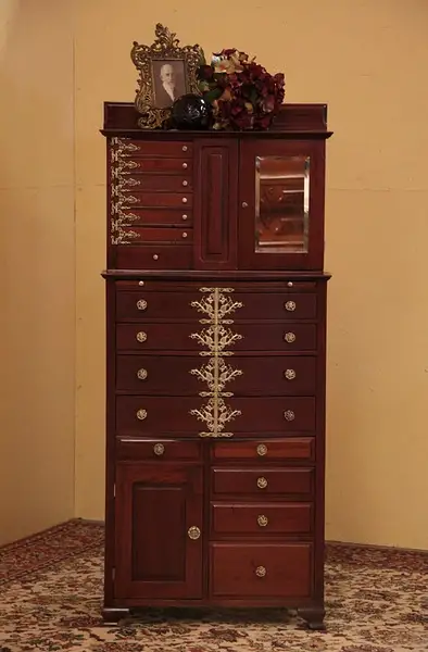 Main image of Victorian Dental, Jewelry or Collector's Cabinet