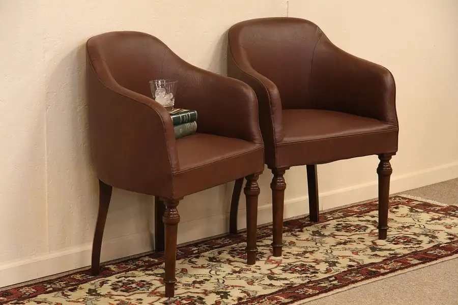 Main image of Pair of 1920's Antique Armchairs