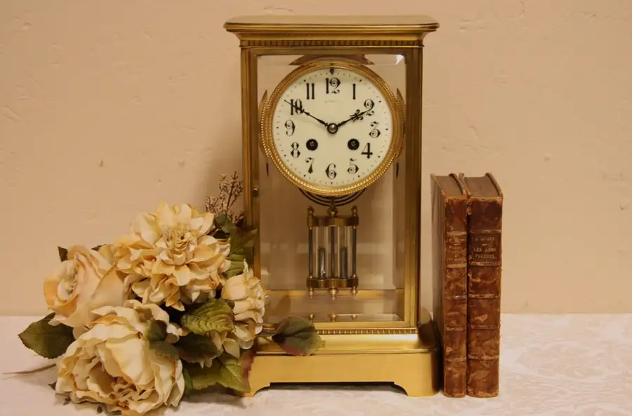 Main image of Tiffany Bronze Crystal Regulator Clock