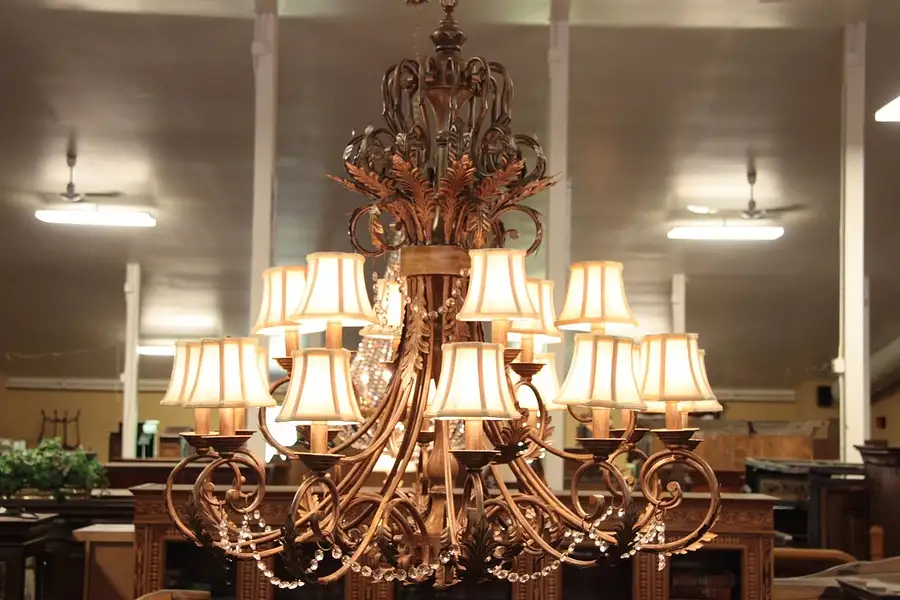 Main image of Wrought Iron 18 Candle Chandelier