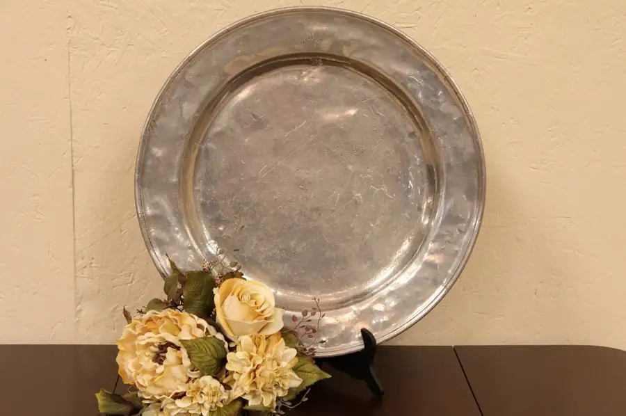 Main image of Pewter 17" Antique Charger or Platter