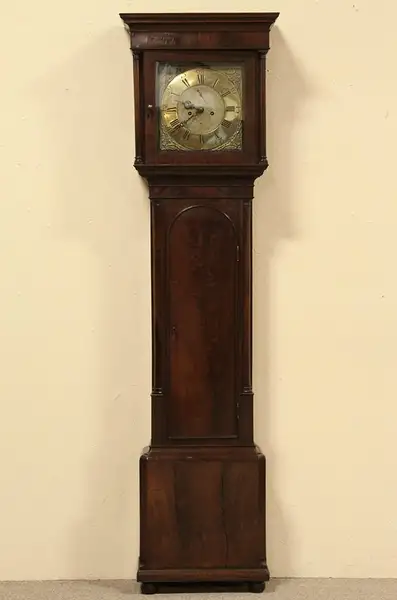 Main image of English Georgian Late 1700's Tall Case Grandfather Clock