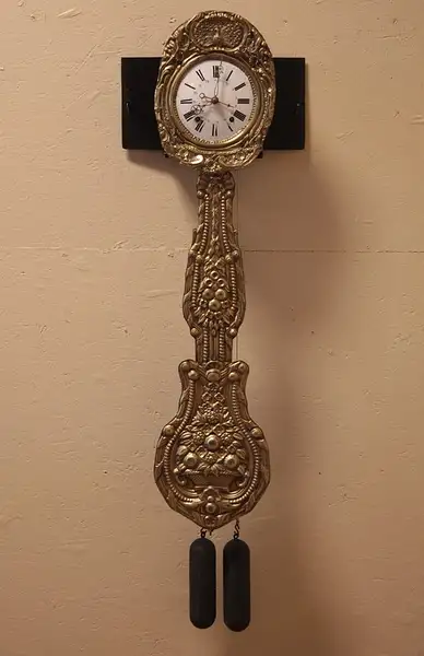 Main image of French Country Wag-on-the-Wall Morbier Antique Clock