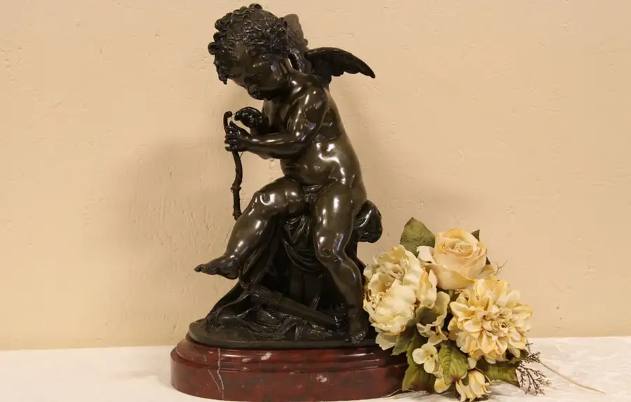 Main image of Cupid Mending His Bow Bronze Sculpture after Clodio