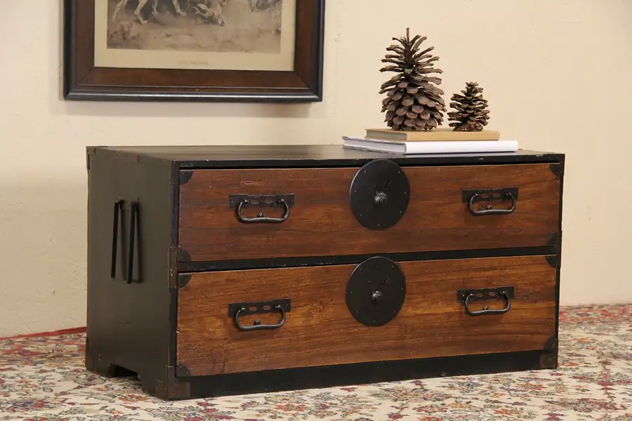 Main image of Tansu Japanese Antique Low Chest Coffee Table #1