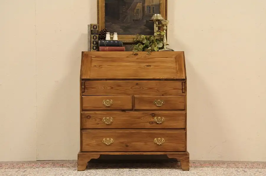 Main image of Country Pine Secretary Desk, Secret Drawers