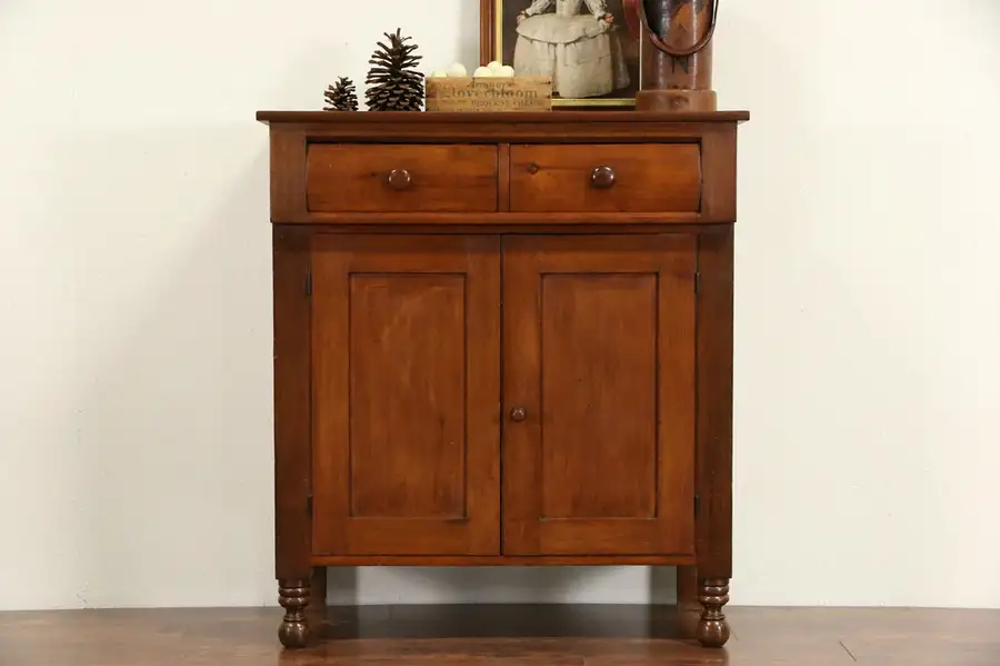 Main image of Connecticut Country Pine 1840 Antique Pantry Jelly Cupboard