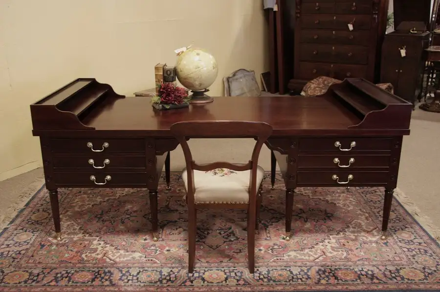 Main image of Mahognay George Washington Desk, Handmade & Signed