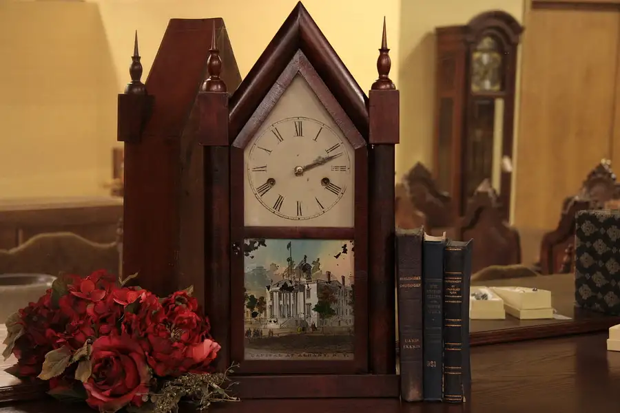 Main image of Welch Steeple Clock with New York Capital