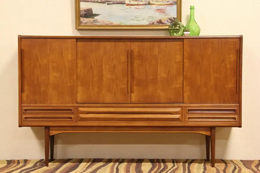 Main image of Danish Midcentury Modern Teak Credenza, Bar or Sideboard
