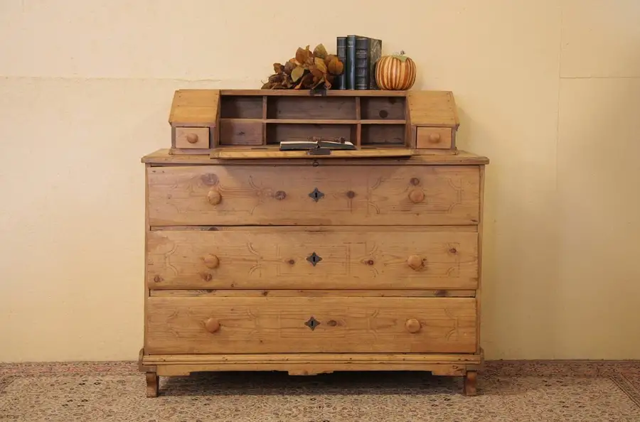 Main image of Antique Country Pine Stand-up Secretary Desk