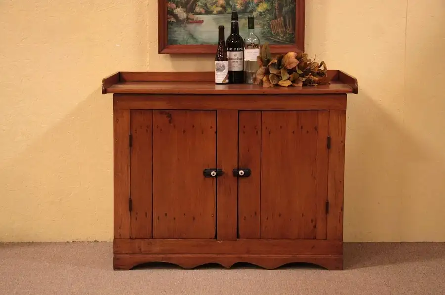 Main image of Country Pine Antique Dry Sink or Server