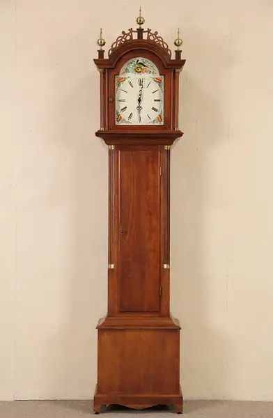 Main image of Cherry Vintage Westminster Chime Grandfather Tall Case Clock