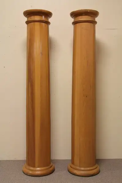 Main image of Pair of 8' 4" Pine Architectural Salvage Columns